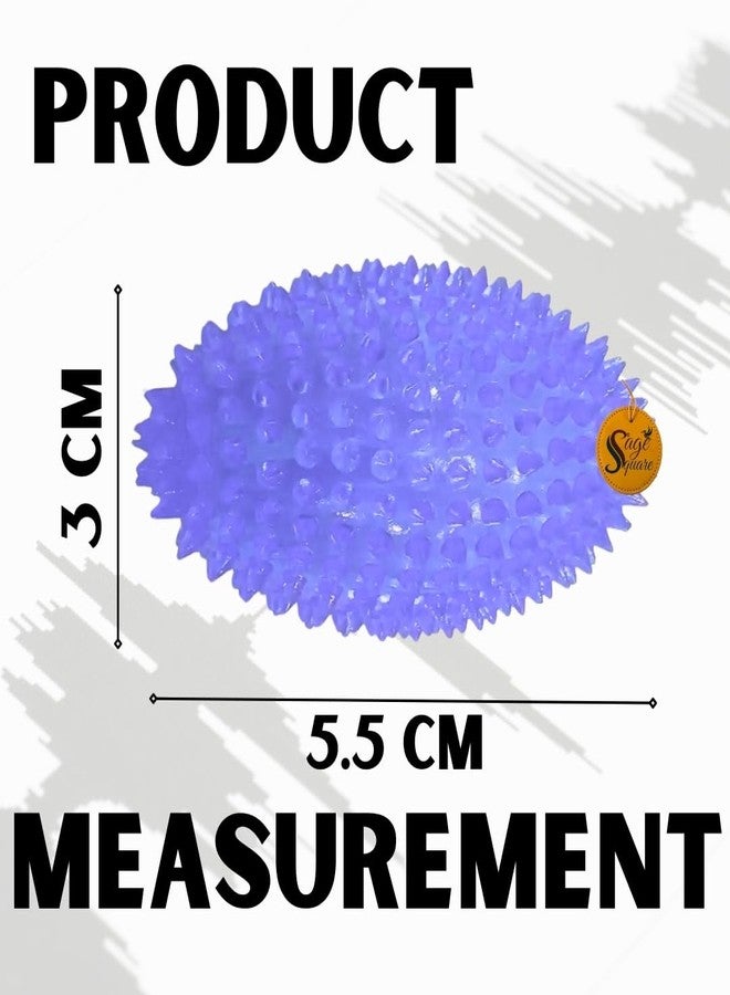 Sage Square Spiky Squeaky Rugby Ball Toy - Durable & Chew-Friendly Interactive Dog Toy | Squeaky Sound for Engaging Play | Ideal for Puppies & Small Breeds | Perfect for Fetch, Chewing, & Teething - Image 3